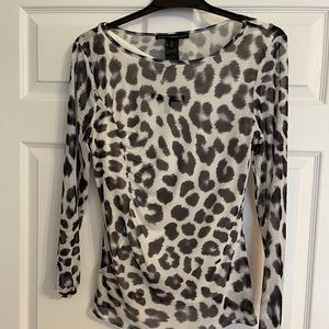 White House Black Market Cheetah Top